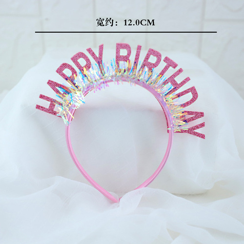 Bright bead birthday hat glitter happybirthday happy birthday headband headband hairpin birthday party
