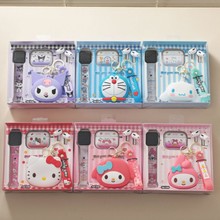 跨境礼品卡通硅胶保护壳拉链零钱包精美LED手表TWS入耳式蓝牙耳机