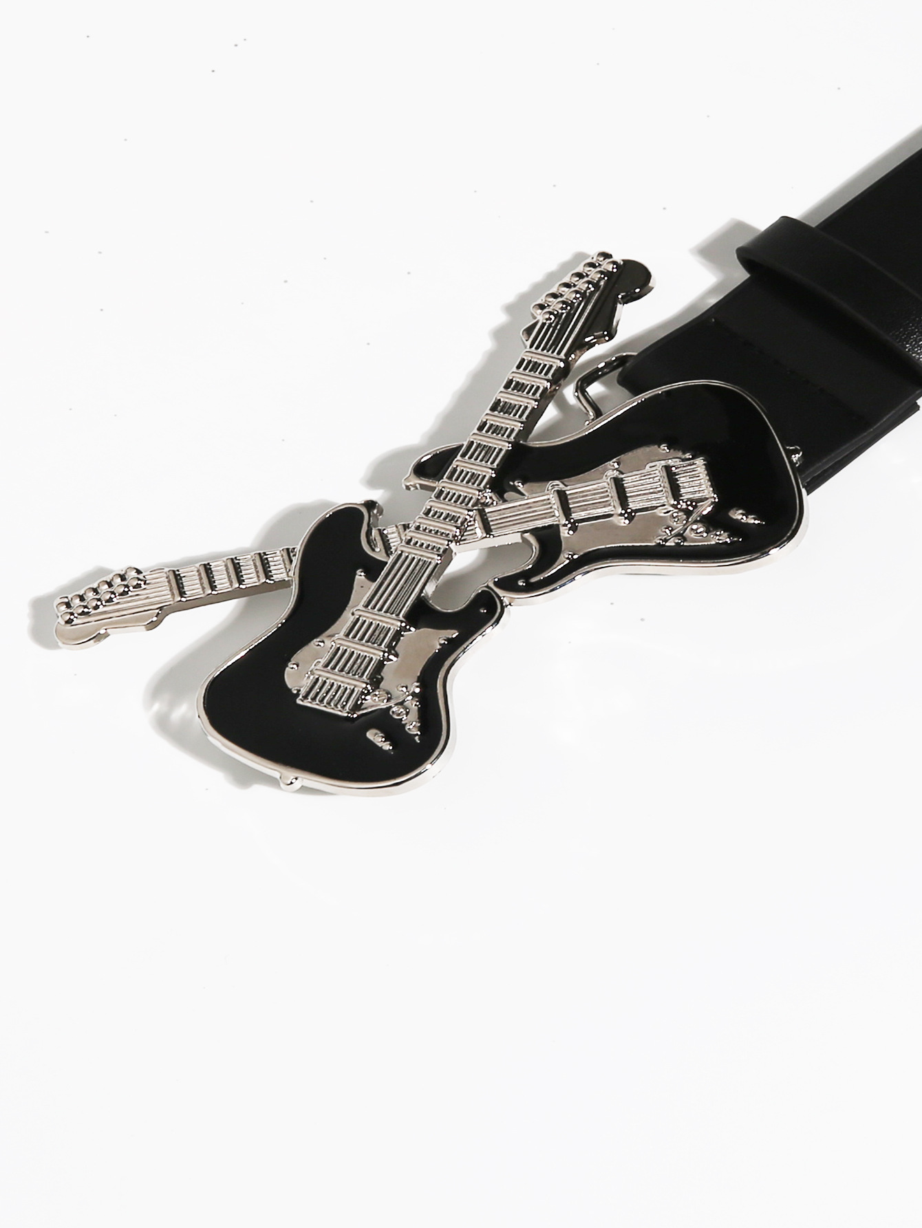 Streetwear Style Streetwear Guitar Pu Leather Alloy Women's Leather Belts