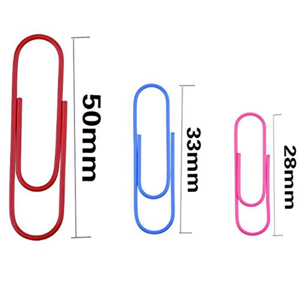 Venta de fábrica de clips de papel recubierta de color, clips de encuadernación de libros grandes, clips de papel plateado, material de oficina, clips de libros