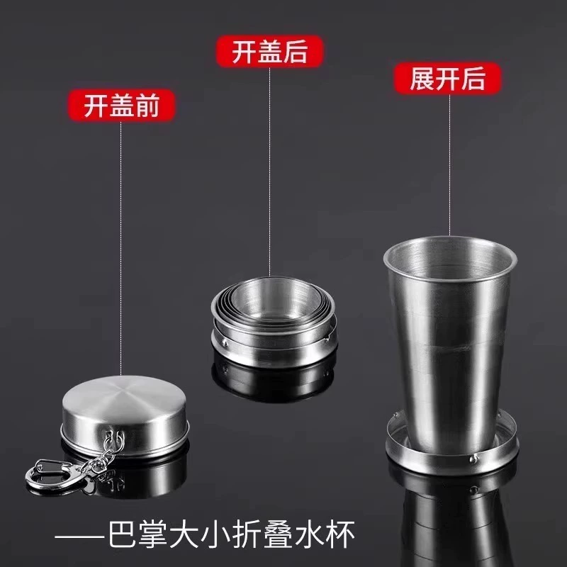 Foldable handheld mouthwash stainless steel for traveling