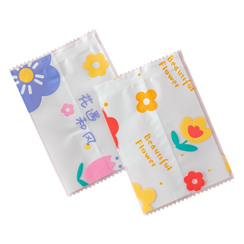 Copo de nieve crujiente máquina de embalaje de bolsas sellado dulces turrón galleta horneada bolsa de dulces bolsa vacía bolsa ciega al por mayor