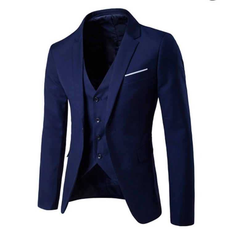 Nuevo traje de hombre traje de estilo coreano de los hombres slim fit Youth Business Formal wear traje de dama de honor traje pequeño hombres