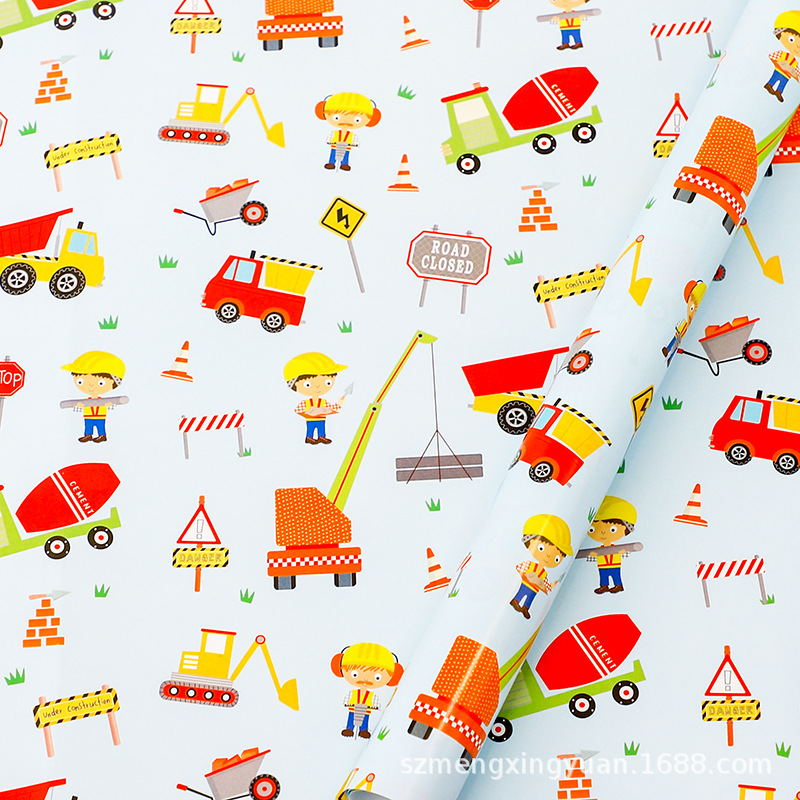 Nuevo papel de regalo creativo de dibujos animados de vacaciones de cumpleaños de hoja grande kindergarten bricolaje caja de regalo hecha a mano papel de embalaje papel decorativo