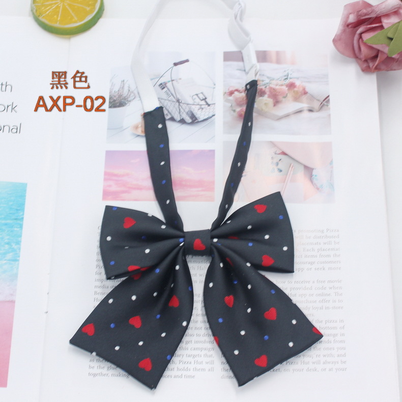 Fabricante en stock amor boxeador pajarita coreana estilo de la Universidad chica lindo arco JK uniforme pajarita collar flor