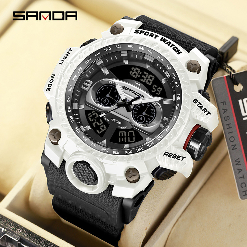SANDA SANDA 3153 nuevo reloj de moda moda estudiantes reloj de hombre creativo multifuncional cool