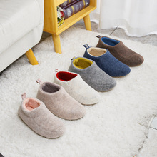 冬季日系居家室内家用男保暖加厚木地板软底防水防滑包跟棉拖鞋女