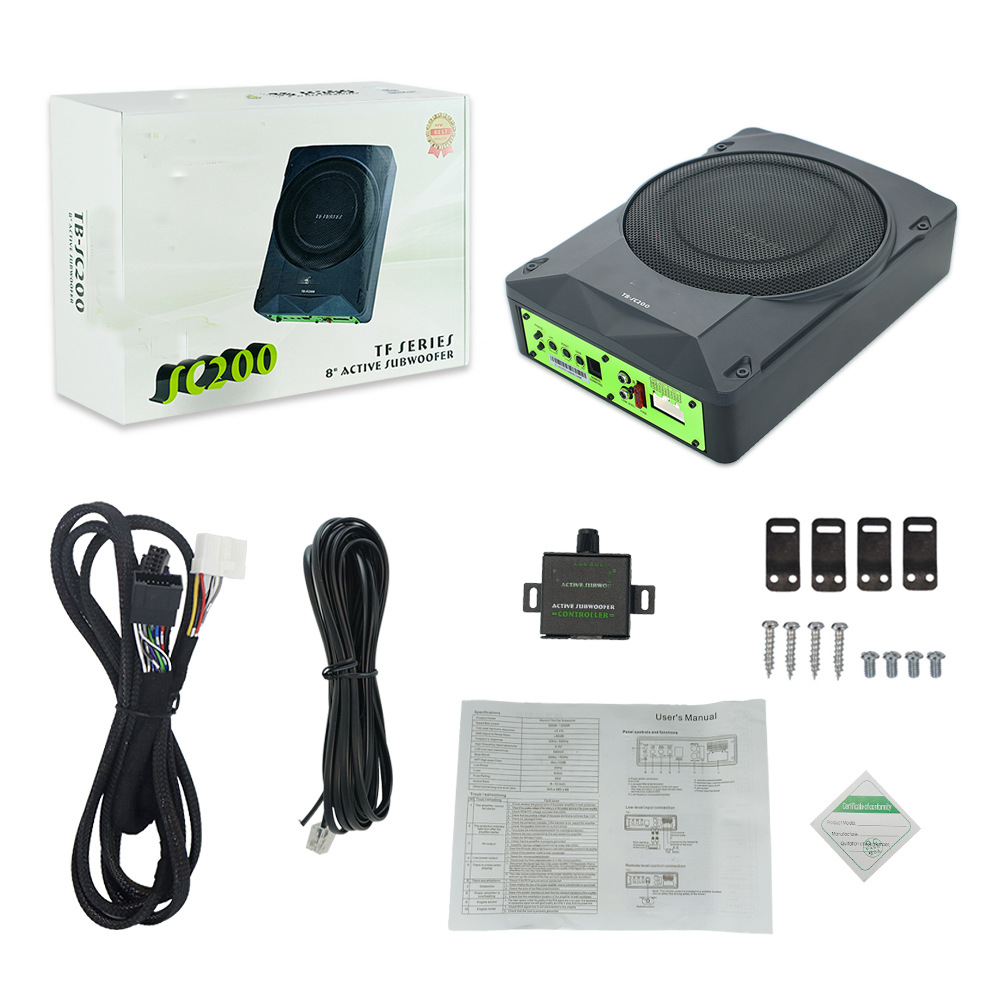 Car Subwoofer All-In-One Unit, Lossless Modified Audio Amplifier, High-Fidelity Car Audio Processor, Active Subwoofer