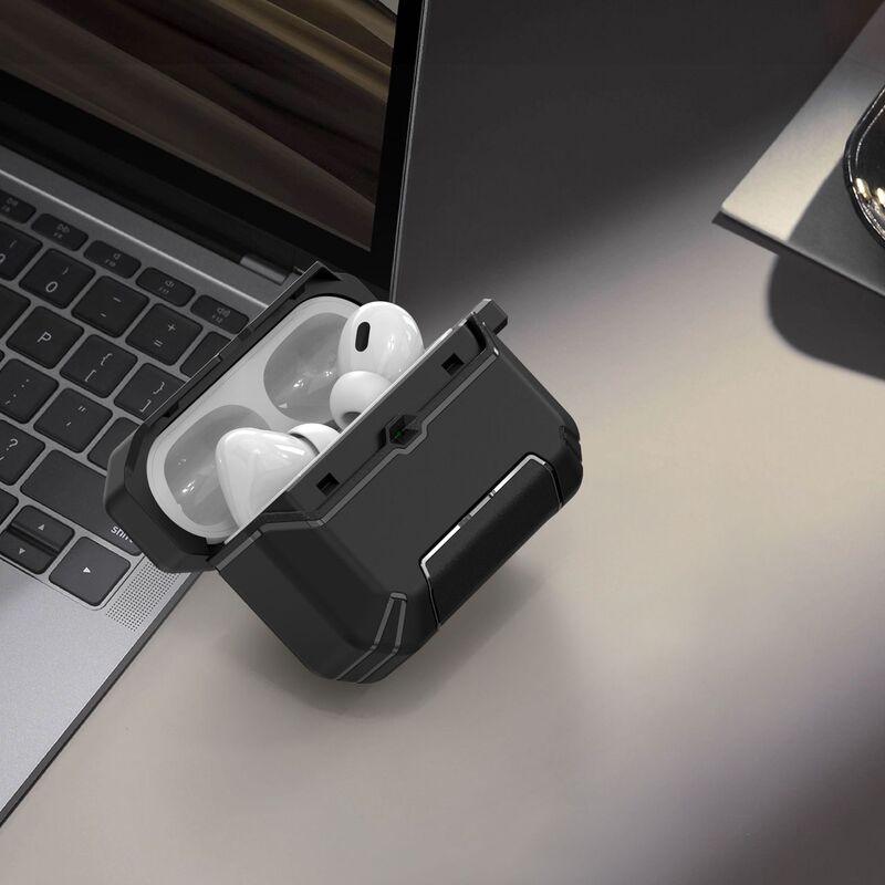 Suitable for Apple AirPod Pro3 Bluetooth Headphone Case with Stand, 6Th Generation Anti-Fall Shell, Simple Solid Color Protective Case, New