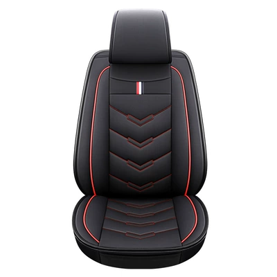 Seat cushion, seat cover — Seat Cushions, Four-Season Seat Covers, Universal - black-and-red-front-row-single-seat