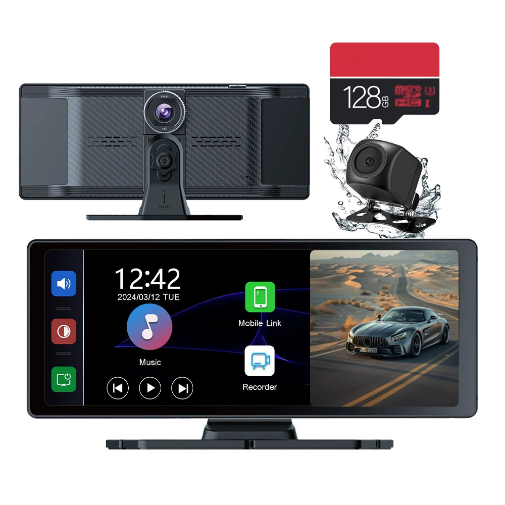 10.26inch Apple Wireless Carplay Android Auto Портативный автомобильный HD-монитор с реверсивным изображением