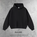 Boxy Fit Hoodie - Black