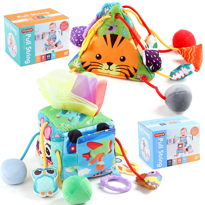 Bebé tigre la cama colgar juguetes de cuerda de dibujo para roer goma de diente para bebés tranquilizadores juguetes de tela de muñeca de educación temprana