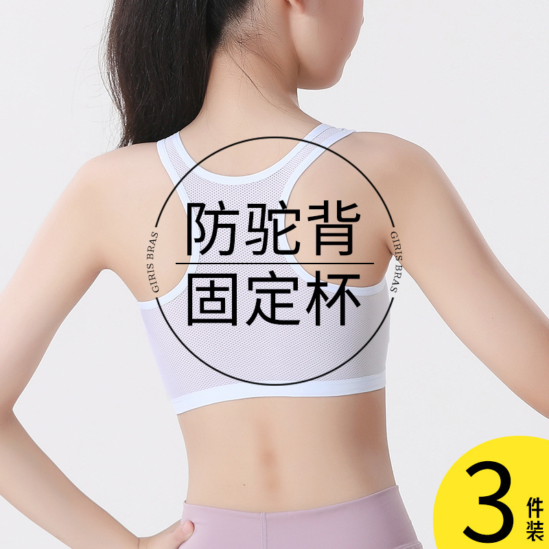 Girls' Bra Development Period Intimates Anti-Exposure Girls' Students Junior High School Students High School Students Girls Sports Shock-Proof Vests Girls' Bra Development Period Intimates Anti-Exposure Girls' Students Junior High School Students High School Students Girls Sports Shock-Proof Vests