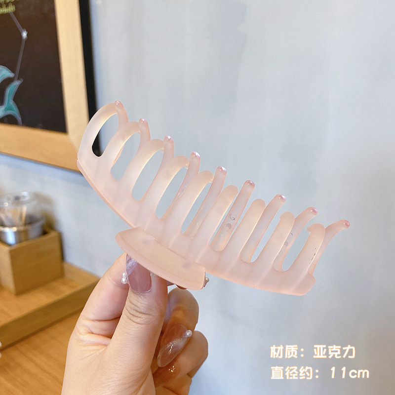 Clip de garra grande Placa de horquilla de acrílico horquilla hembra elegante temperamento tiburón clip tocado clip de Cabeza trasera horquilla