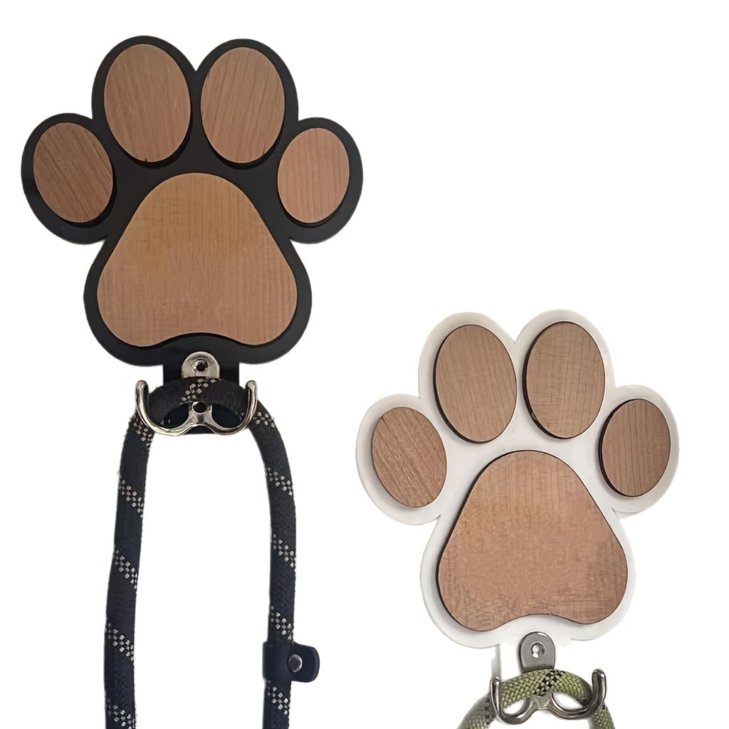 gancho de cuerda de mascota transfronterizo artesanía de madera pet garra pegada gancho de pared se puede colgar ropa al por mayor