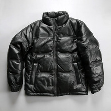 休闲运动真皮羽绒服男立领绵羊皮羽绒皮衣