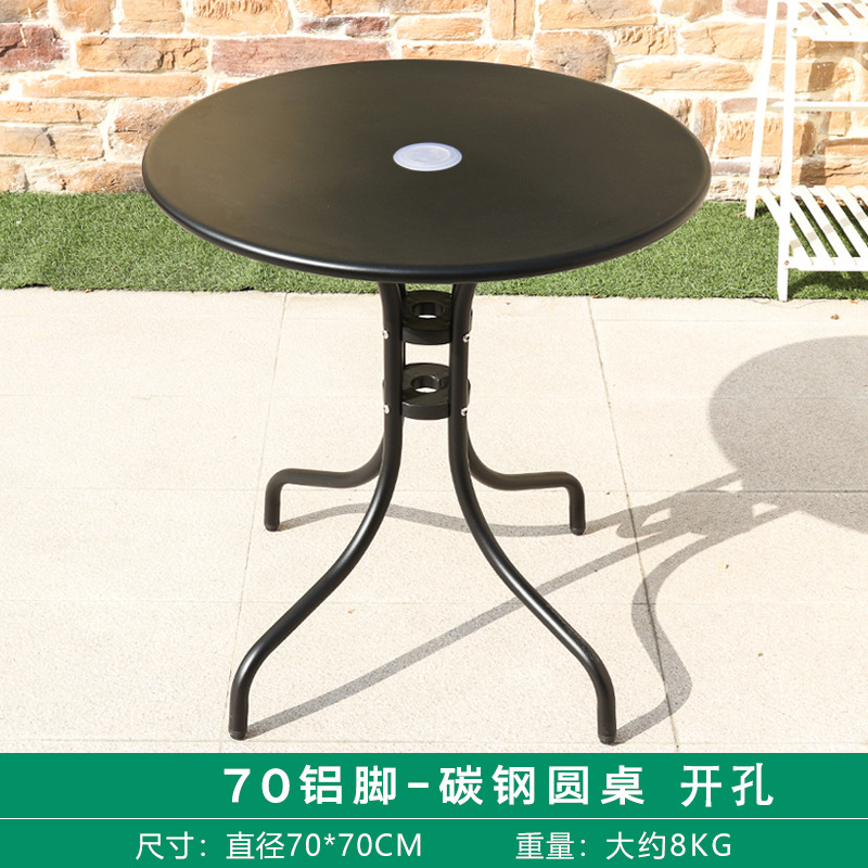 70cm 알루미늄 다리 [탄소강 원형 테이블] 개구부