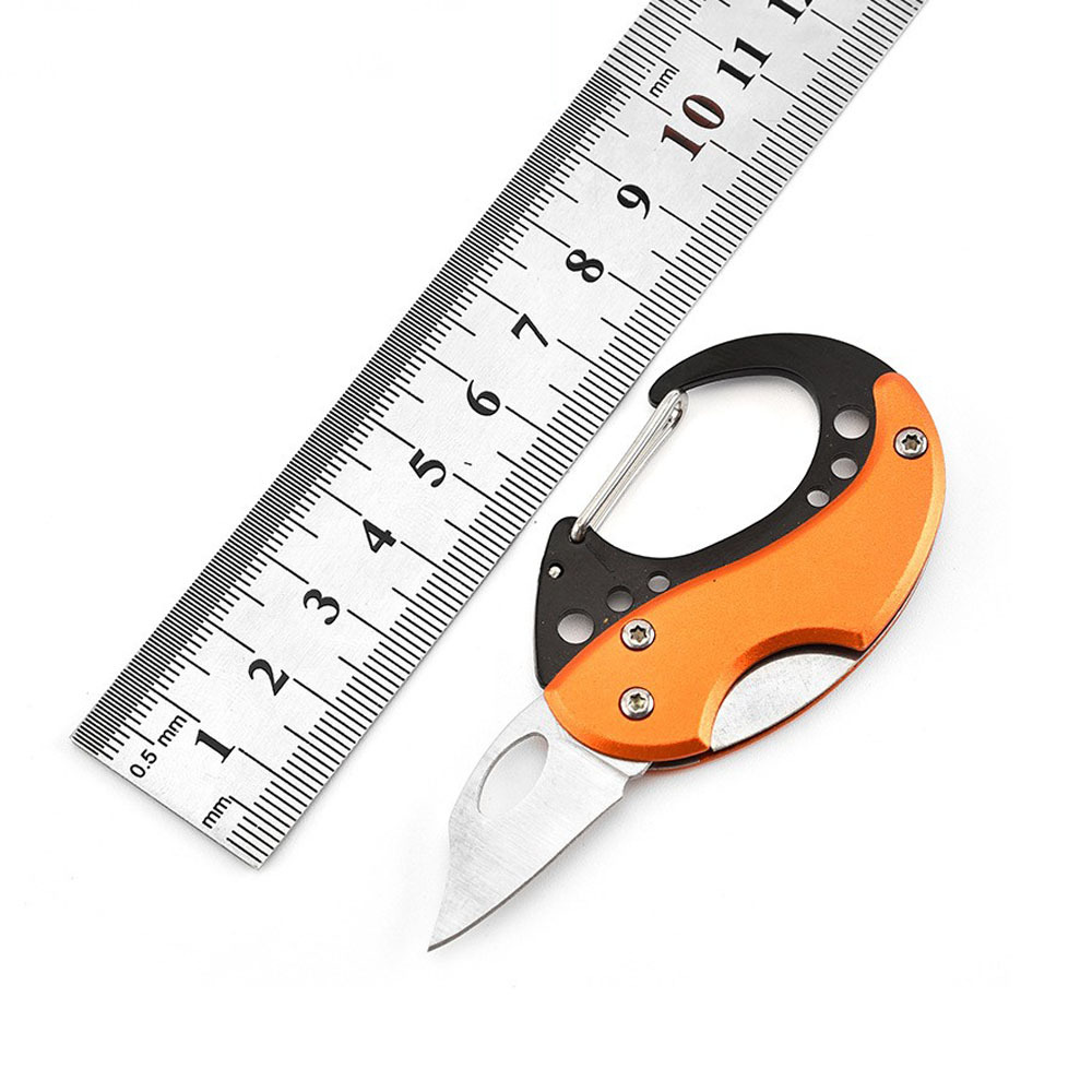 工厂直销椭圆铝合金刀柄礼品刀具带钥匙刀锁匙扣便携礼品迷你小刀