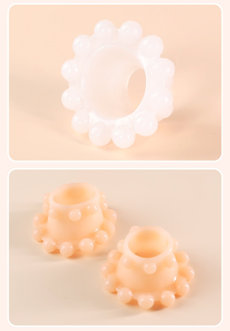 Beaded Penis Ring, TPE Delay Constriction Ring with 18 Beads, Manual Male Adult Toy — detail image 11