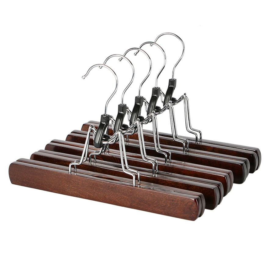Perchas de Madera Maciza para Adultos Antideslizantes Sin Marcas para Hotel y Tiendas image 33