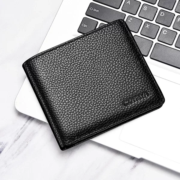 Genuine Leather Wallet for Men, Short Style, 2026 New Model, Thin Coin Purse, Card Holder, Simple First-Layer Cowhide Wallet, Wholesale