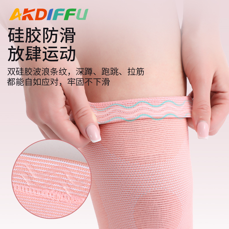 Nuevo rodilla deportiva transfronteriza cuatro lados elástica rodilla de nylon de punto cuerda de salto de rótula protector deportivo de baloncesto de fútbol