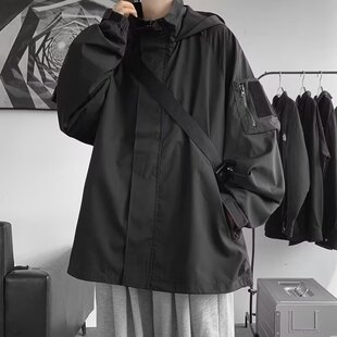 2024 Spring and Autumn Pi Handsome Jacket Men's Ins High Street Tide Brand Hong Kong Style Japanese Style Harajuku Style Korean Style Fashionable Loose Jacket