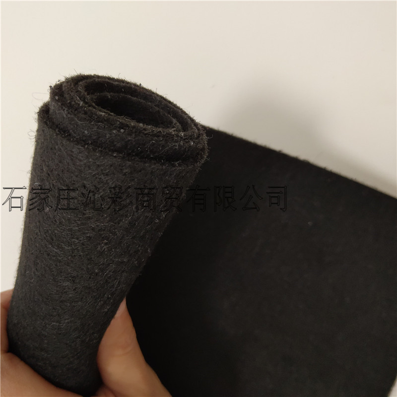 软身黑色针刺无纺布 本白色毛毡布 硬质针扎棉 灰色戟绒布毛毡布