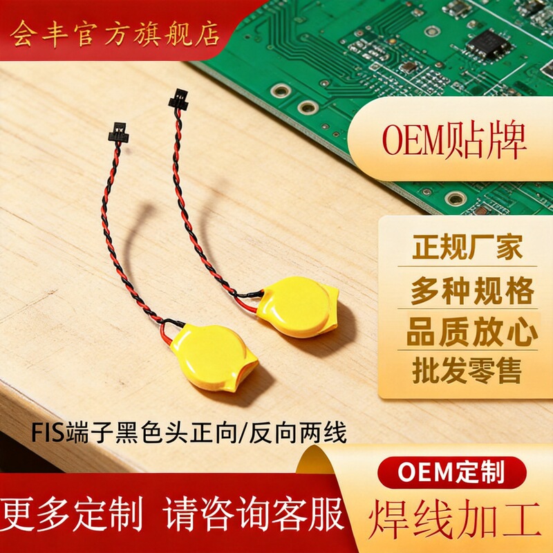 Factory Direct Sales Cr2032 Laptop Motherboard 3V Battery 2-Pin Cmos with Wire Fis Terminal Head Bios Factory Direct Sales Cr2032 Laptop Motherboard 3V Battery 2-Pin Cmos with Wire Fis Terminal Head Bios