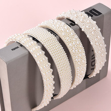 珍珠发箍宽边女网红头箍韩国轻奢气质压发发卡头饰批发