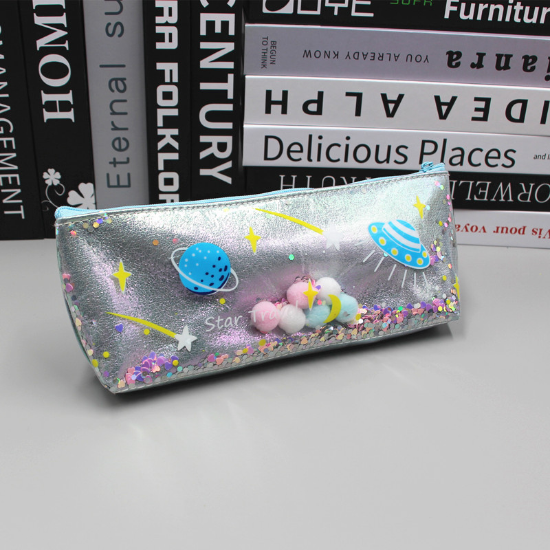 Blue pencil case