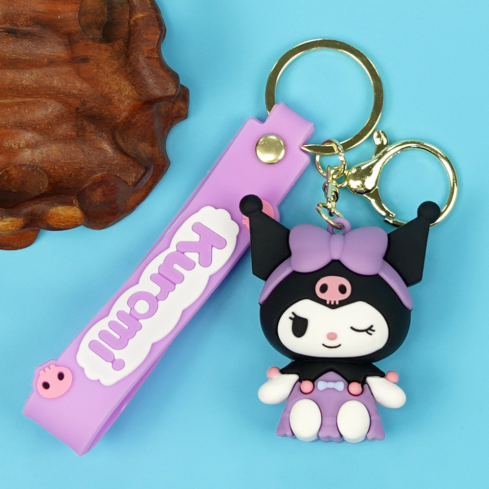 Muñeca de dibujos animados goteo llavero bolsas escolares exquisitas para hombres y mujeres colgantes para agarrar muñecas colgantes para el mercado nocturno regalos al por mayor