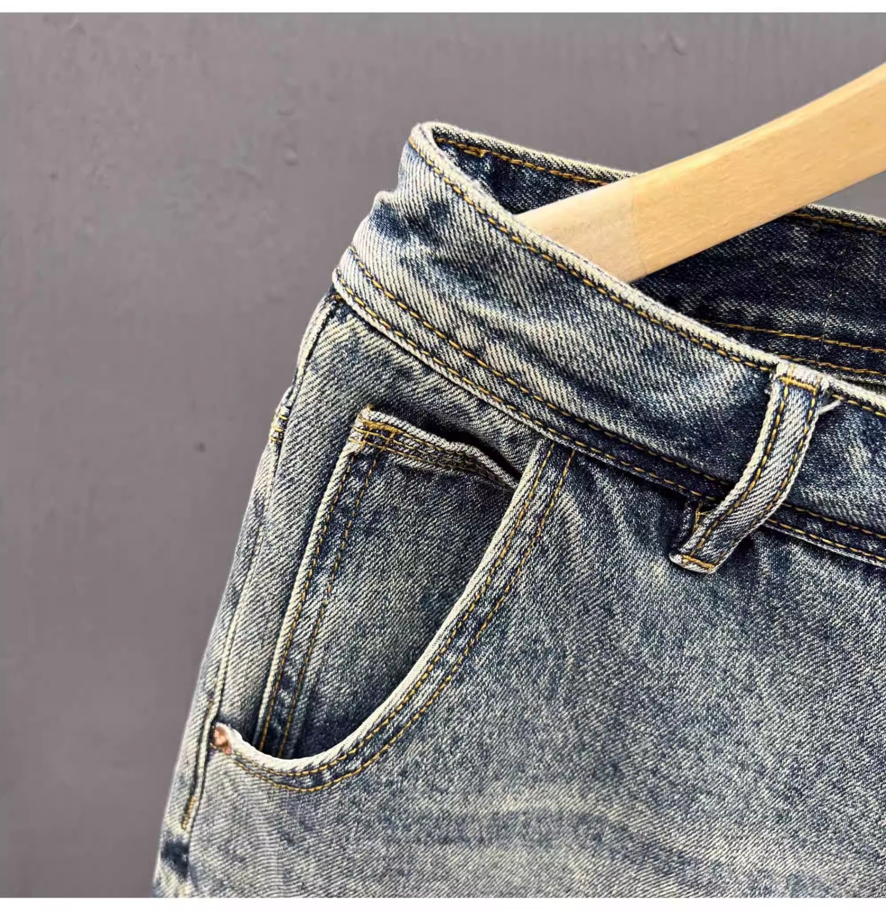 Men's Denim Shorts Patchwork Embroidery Ripped High Street Style_voghion.com