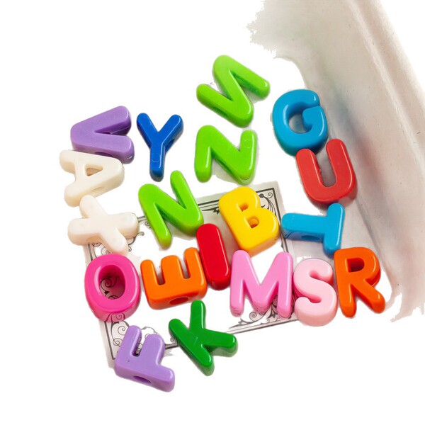 Acrylic bracelet with letters handmade