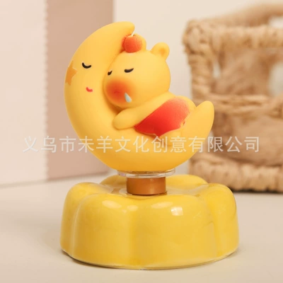Car ornaments Lulu Rotating Car and - holding-the-moon-luluyellow-base