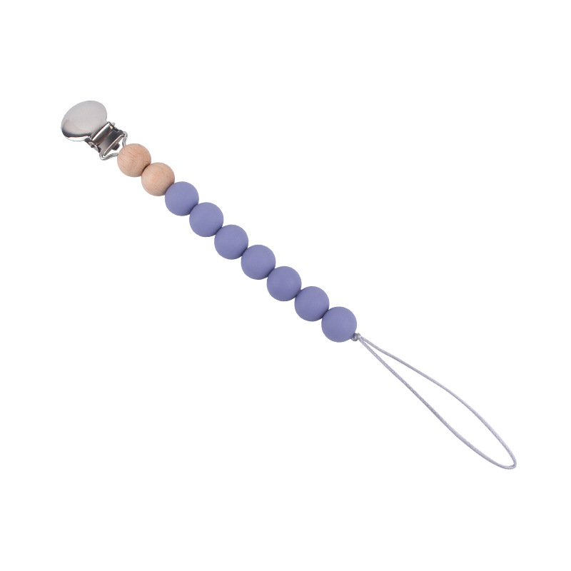 Nuevo bebé hierro clip chupete clip de silicona chupete cadena bebé molar juguete anti-gota cadena materna y suministros infantiles