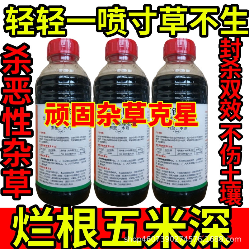 轻轻一喷寸草不生精草铵膦铵盐除草草安草铵磷草胺磷除牛筋草小飞