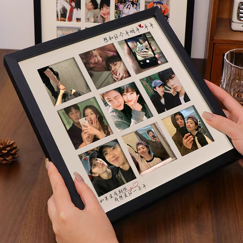 Jiugongge graffiti diy photo frame photo couple birthday gift girlfriends commemorative print table photo frame wholesale
