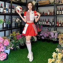 世界杯啦啦队服装女成人足球宝贝制服套装啦啦操舞蹈服女团演出服