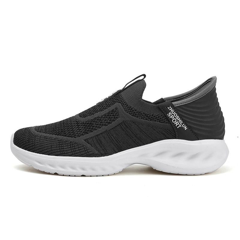 Cross-border Bestseller Lightweight Slip-on Walking Single Sports Shoes, Breathable Mesh Loafers For Middle-aged And_vogvips.com