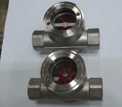 叶轮流量观察镜不锈钢玻璃视窗不锈钢偏心叶轮水流指示器观察器