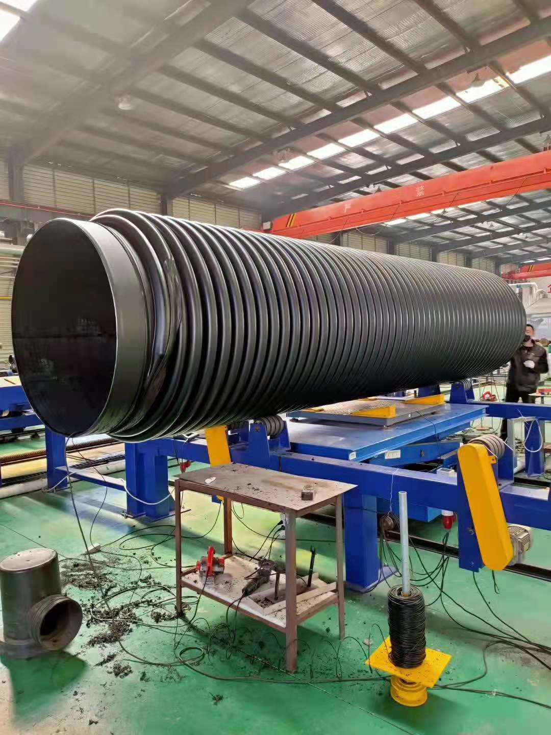 HDPE聚乙烯增强缠绕结构壁管B型克拉管DN300下水管给水管大口径