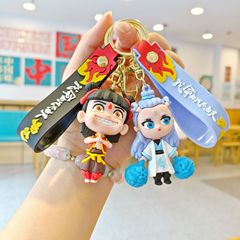 魔童のどこが敖丙の公仔の漫画のキーホルダーの創意のカップルのかばんの掛け金のチェーンの子供機の小さい贈り物を掛けますか?