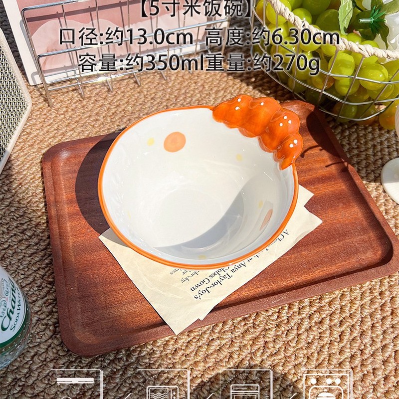 食器と食器セット クリーム風 クリエイティブ ホーム 高価値 釉下色 陶器 丼 一人用 食器 スプーン|undefined