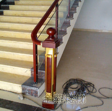 室内家用楼梯扶手护栏起步大柱栏杆阳台飘窗铝镁合金立柱配件