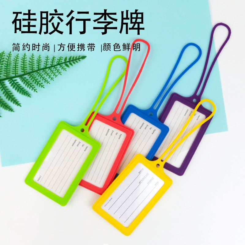 Многократные силиконовые багажные бирки для автобусных карт шнурок для студенческих карточек для еды