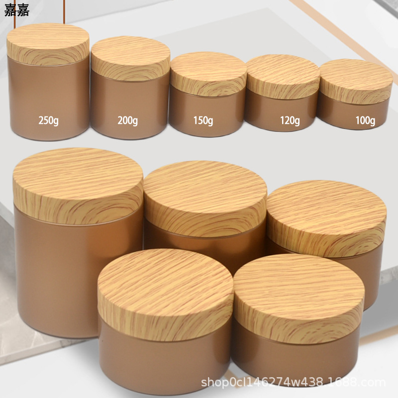 Cuidado DE LA PIEL Cosméticos Embalaje Tarro crema sub-embalaje botella vacía máscara tarro cubierta de grano de madera botella de crema para mascotas