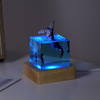 Marine resin, jewelry, small night light, accessory, 5 cm, Birthday gift