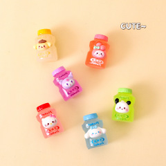 露店人気サンリオヤクルトかわいい diy ソリッドカラー発光樹脂ジュエリーアクセサリー装飾品キーホルダーイン